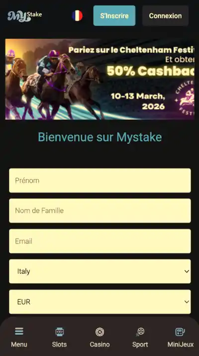 S’inscrire dans le casino